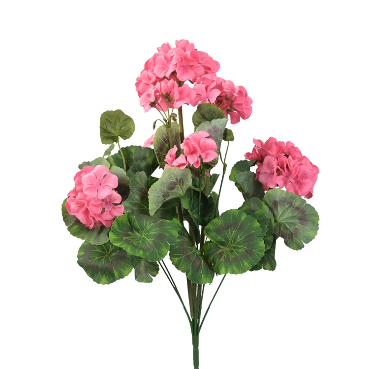 Sztuczny bukiet pelargonii w kolorze różowym 47 cm