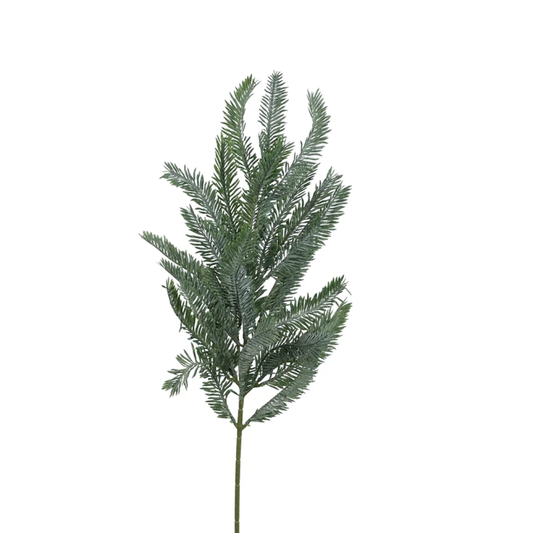 Sztuczna gałązka świerku w kolorze szarym 70 cm