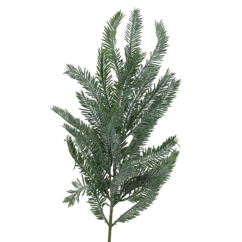 Sztuczna gałązka świerku w kolorze szarym 70 cm