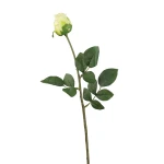 Sztuczna gumowa róża w pąku w kolorze jasno zielonym 70 cm