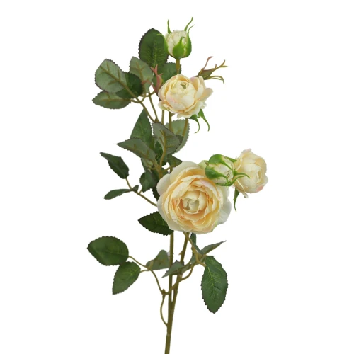 Sztuczna wiązka mini gałązek róż w kolorze brzoskwiniowym 50 cm