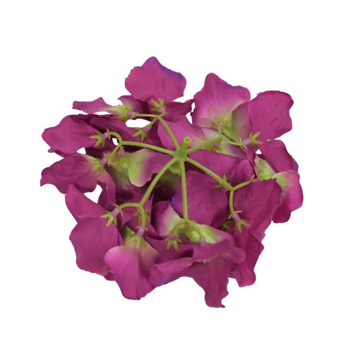 Sztuczna hortensja w kolorze fuksji 19 cm