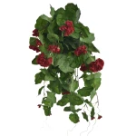 Sztuczna pelargonia zwis w kolorze czerwonym 65 cm