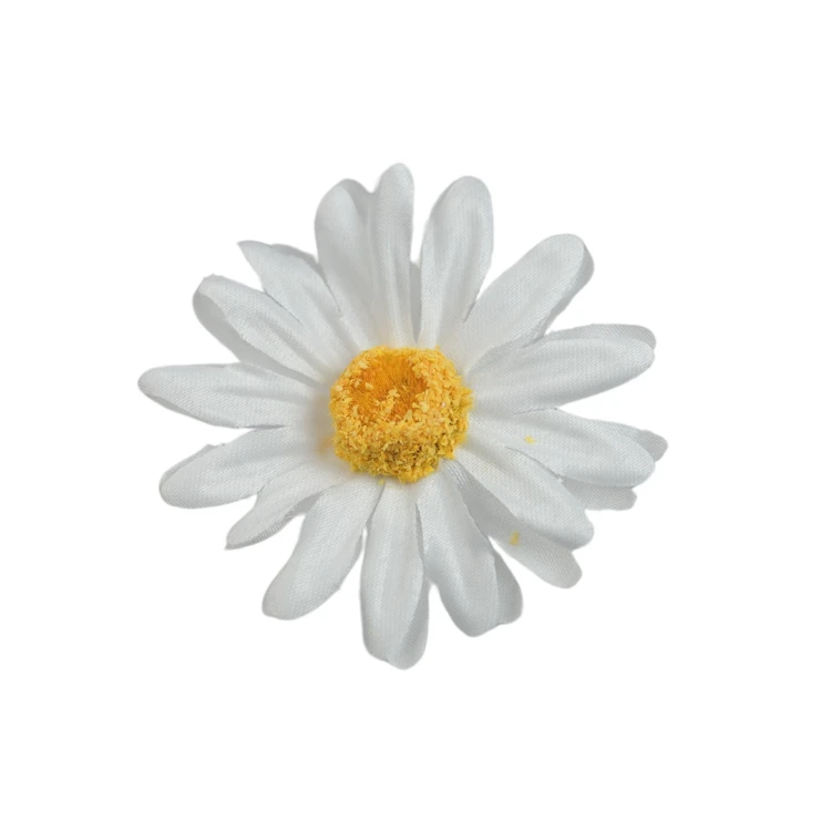Sztuczna główka margaretki w kolorze białym 6 cm