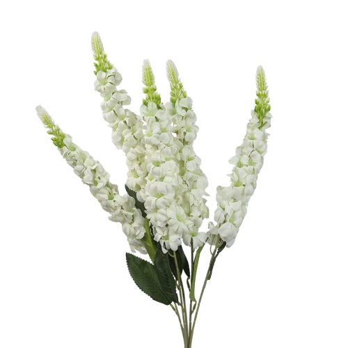 Sztuczna lewkonia x5 w kolorze białym 60 cm