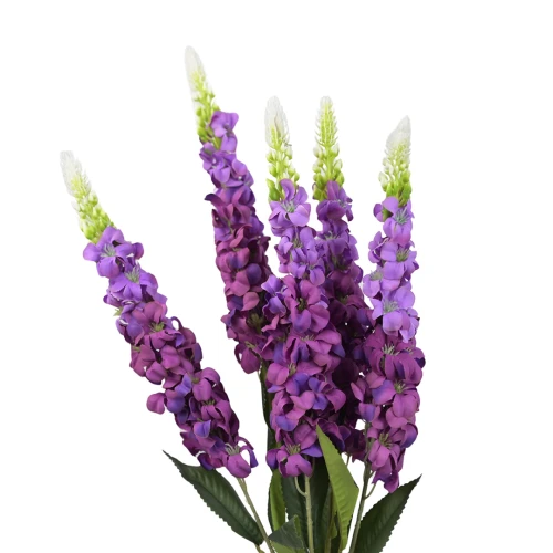 Sztuczna lewkonia x5 w kolorze fioletowym 60 cm