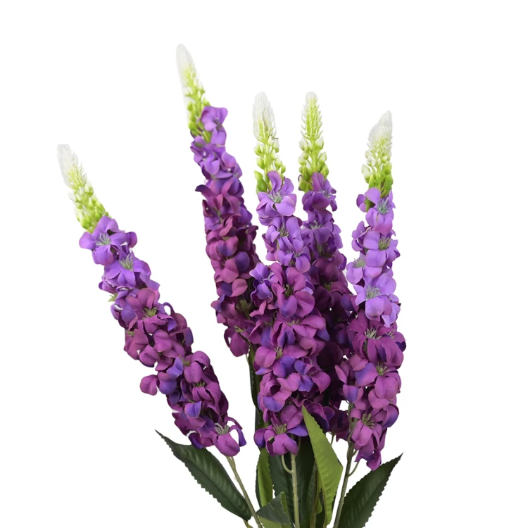 Sztuczna lewkonia x5 w kolorze fioletowym 60 cm