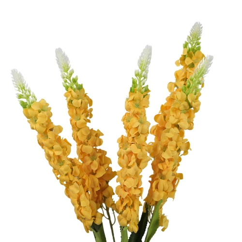 Sztuczna lewkonia x5 w kolorze żółtym 60 cm