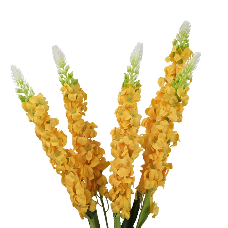 Sztuczna lewkonia x5 w kolorze żółtym 60 cm