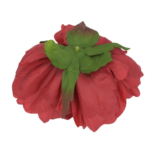 Sztuczna piwonia rozwinięta w kolorze czerwonym 15 cm