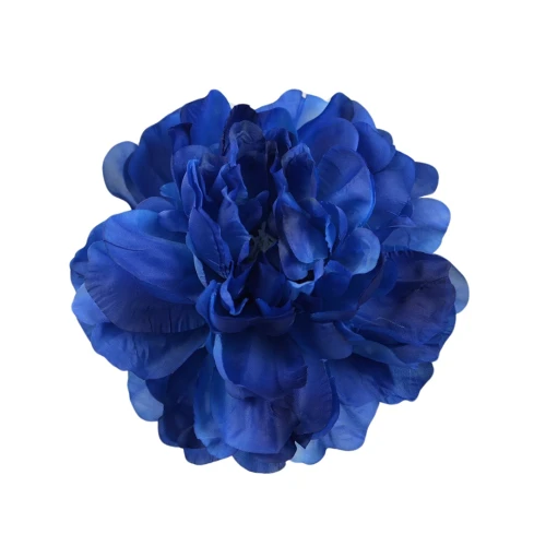 Sztuczna piwonia rozwinięta w kolorze niebieskim 15 cm