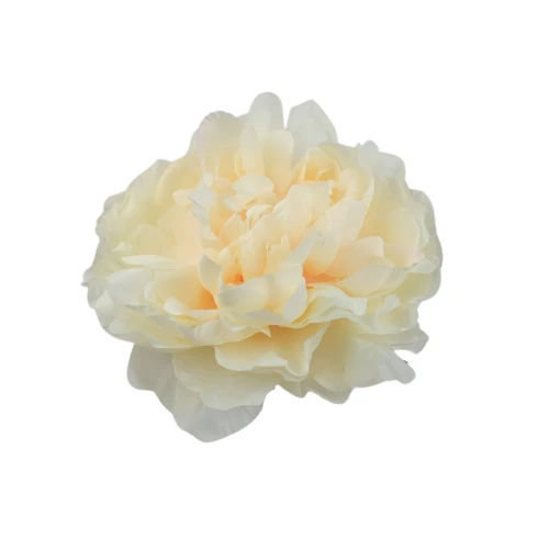 Sztuczna piwonia rozwinięta w kolorze kości słoniowej 15 cm