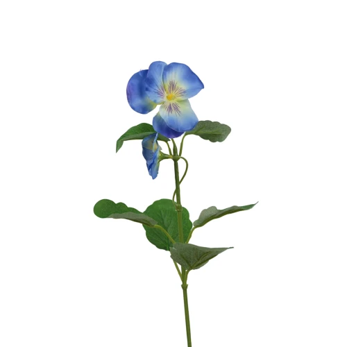 Kwiat sztuczny bratek na piku mix 2 w kolorze niebiesko/żółtym 34 cm