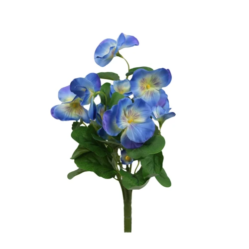 Sztuczny bratek w bukiecie mix 2 w kolorze niebiesko/żółtym 30 cm