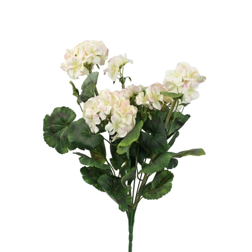 Sztuczny bukiet pelargonii w kolorze biało/różowym 47 cm
