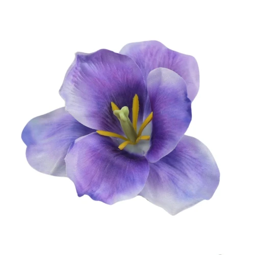 Sztuczna główka irysa w kolorze niebieskim 12 cm