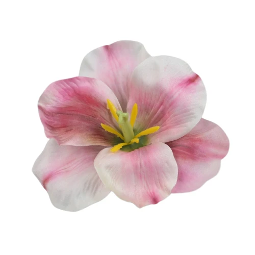 Sztuczna główka irysa w kolorze różowym 12 cm