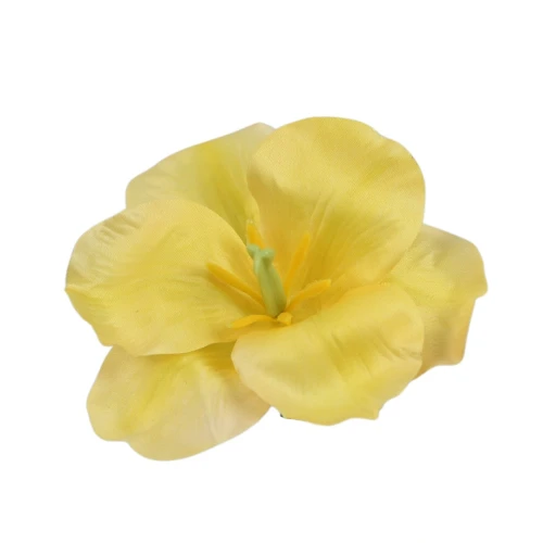 Sztuczna główka irysa w kolorze żółtym 12 cm