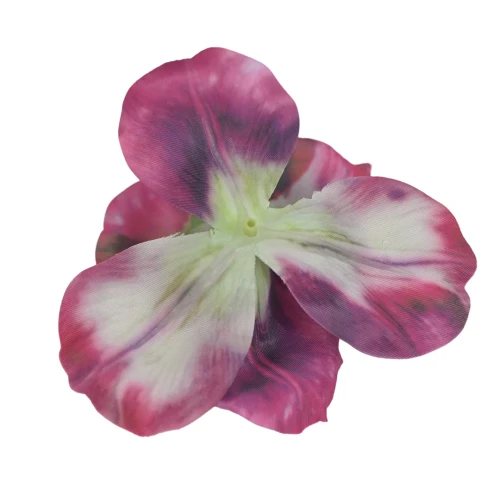 Sztuczna główka irysa w kolorze fuksja/czarny 12 cm