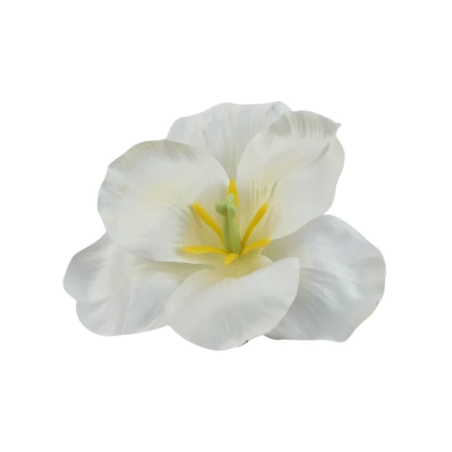 Sztuczna główka irysa w kolorze białym 12 cm