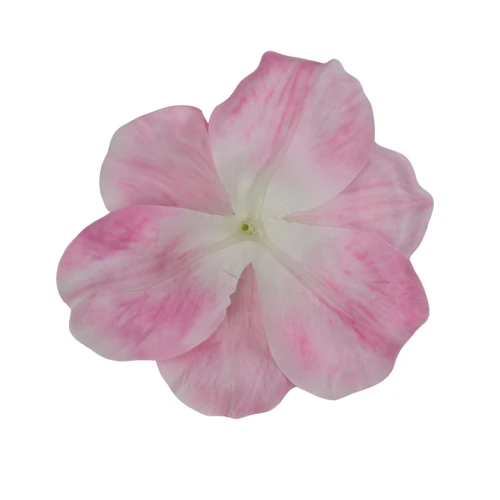 Sztuczna główka irysa w kolorze różowo/białym 12 cm