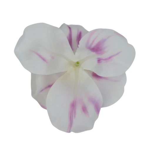 Sztuczna główka irysa w kolorze biało/fioletowym 12 cm