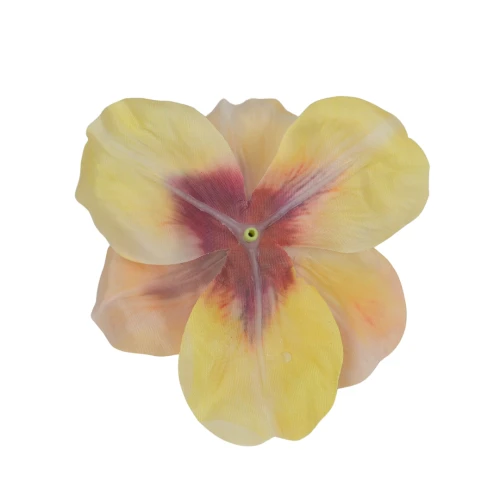 Sztuczna główka irysa w kolorze brudnym żółtym 12 cm