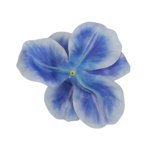 Sztuczna główka irysa w kolorze niebiesko/białym 12 cm