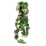 Sztuczny zwis pelargonii w kolorze różowym 110 cm