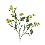 Kwiat sztuczny gałązka marcinków w kolorze jasno żółtym 84 cm