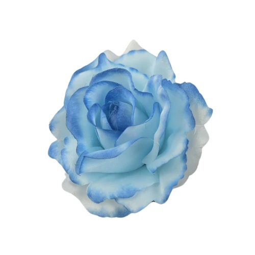 Sztuczna róża sonia w kolorze jasno niebieskim 12 cm