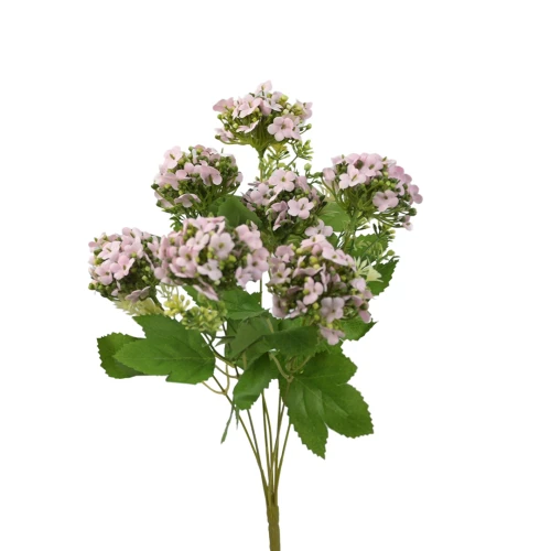 Sztuczny bukiet ozdobnych kwiatów x7 w kolorze różowym 44 cm