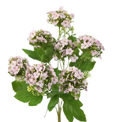 Sztuczny bukiet ozdobnych kwiatów x7 w kolorze różowym 44 cm