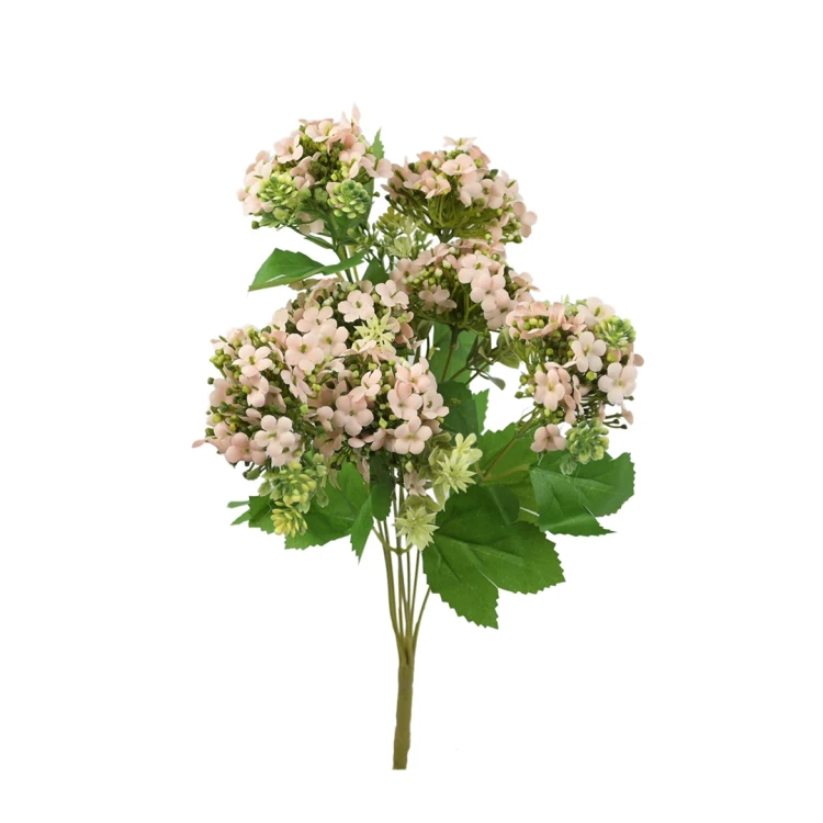 Sztuczny bukiet ozdobnych kwiatów x7 w kolorze morelowym 44 cm