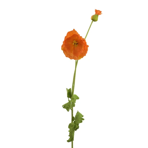 Sztuczny mak w kolorze pomarańczowym 110 cm