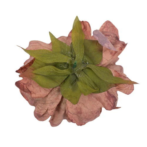 Kwiat sztuczny głowa piwonii w kolorze brązowym 18 cm