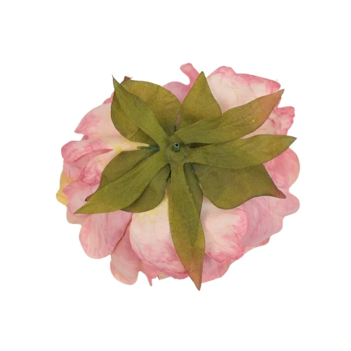 Kwiat sztuczny głowa piwonii w kolorze ciemnym różu 18 cm