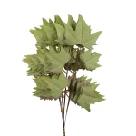 Sztuczny liść klonu w kolorze jasno zielonym 55 cm