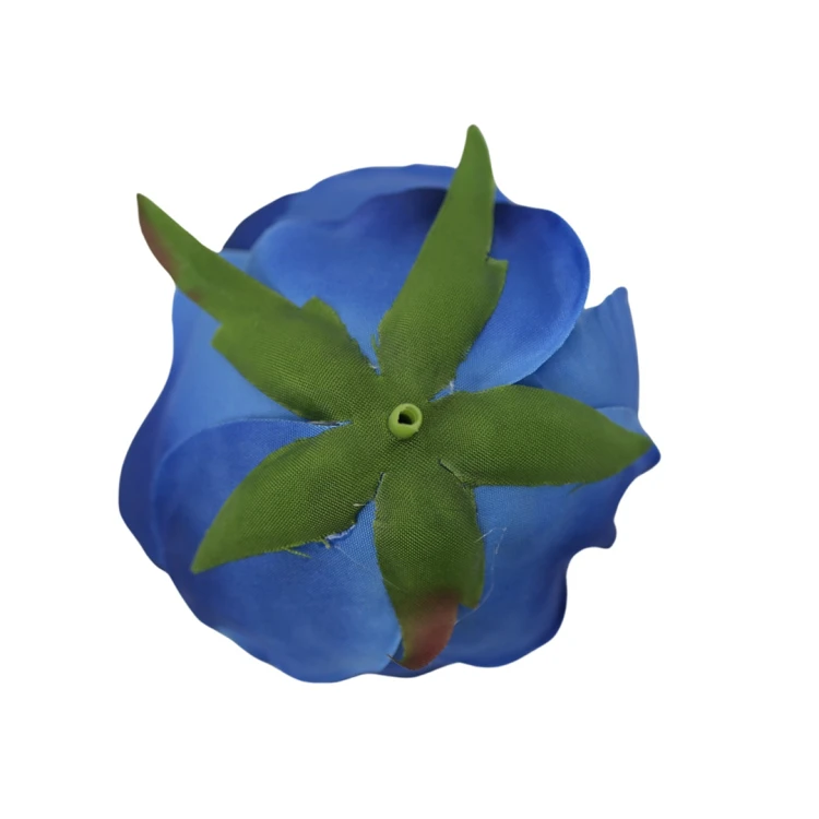 Sztuczna różyczka w kolorze niebieskim 7 cm