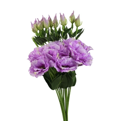 Sztuczna eustoma na piku w kolorze fioletowym 50 cm