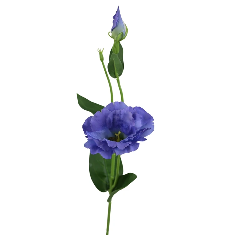 Sztuczna eustoma na piku w kolorze fioletowo/niebieskim 50 cm