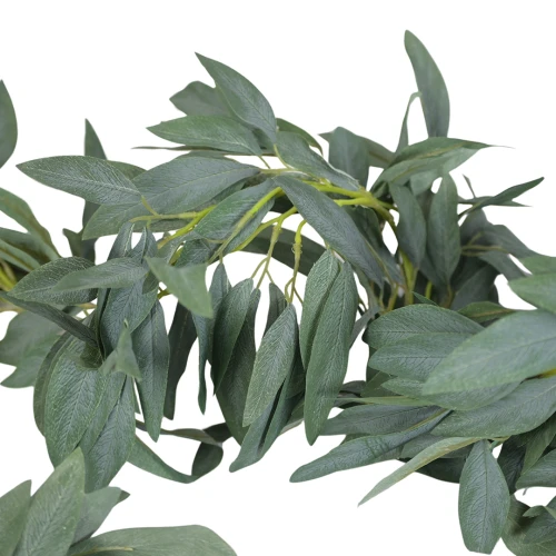 Sztuczna girlanda liść laurowy w kolorze ciemnym zielonym 190 cm