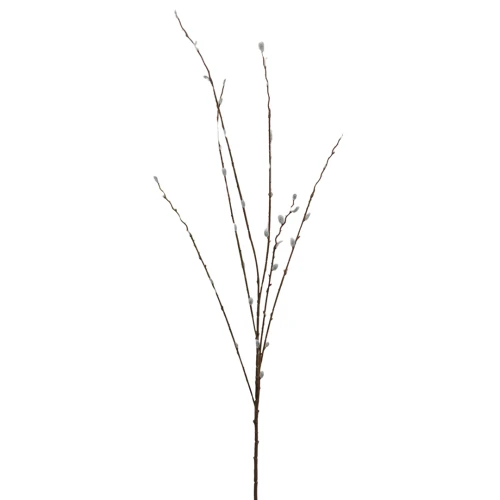 Sztuczna gałązka bazi w kolorze szarym 110 cm