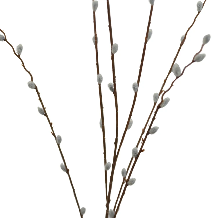 Sztuczna gałązka bazi w kolorze szarym 110 cm