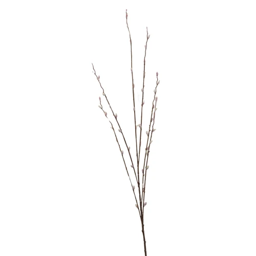 Sztuczna gałązka bazi w kolorze różowym 110 cm