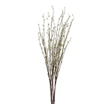 Sztuczna gałązka bazi w kolorze biało/zielonym 110 cm