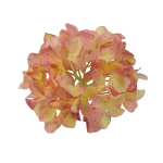 Kwiat sztuczny głowa hortensji w kolorze czerwono/żółtym 18 cm