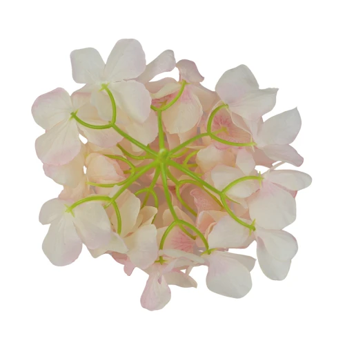 Kwiat sztuczny głowa hortensji w kolorze jasno różowym 18 cm