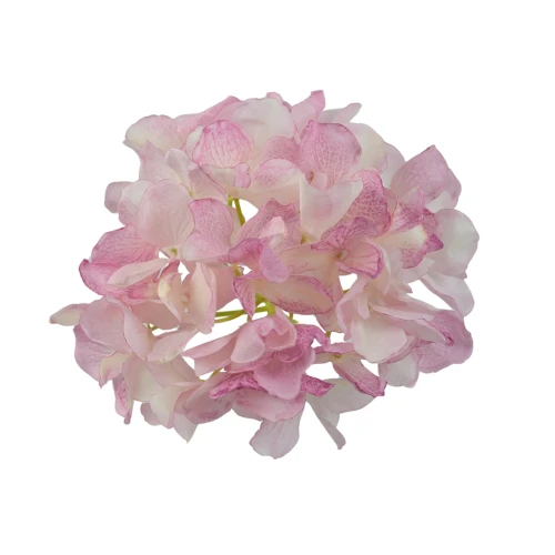 Kwiat sztuczny głowa hortensji w kolorze jasno różowo/fioletowym 18 cm