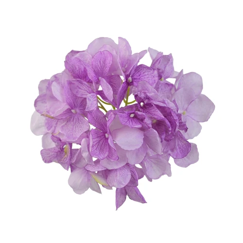 Kwiat sztuczny głowa hortensji w kolorze fioletowo/różowym 18 cm